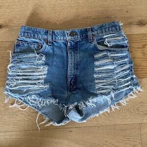 Coal N Terry - Distressed Ripped Cut Off Jean Shorts